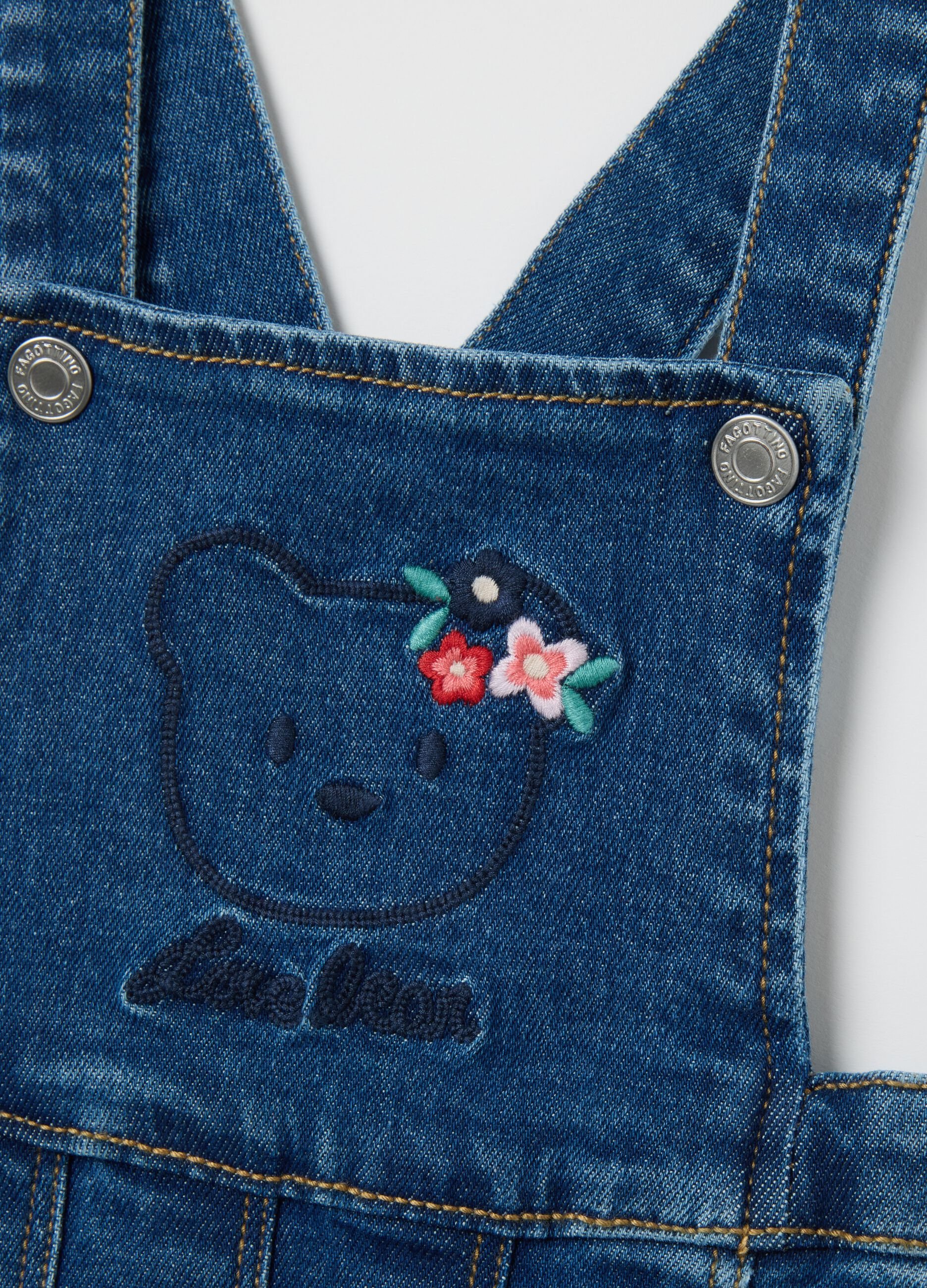 Blue Stretch Denim Baby Dress Regular Fit