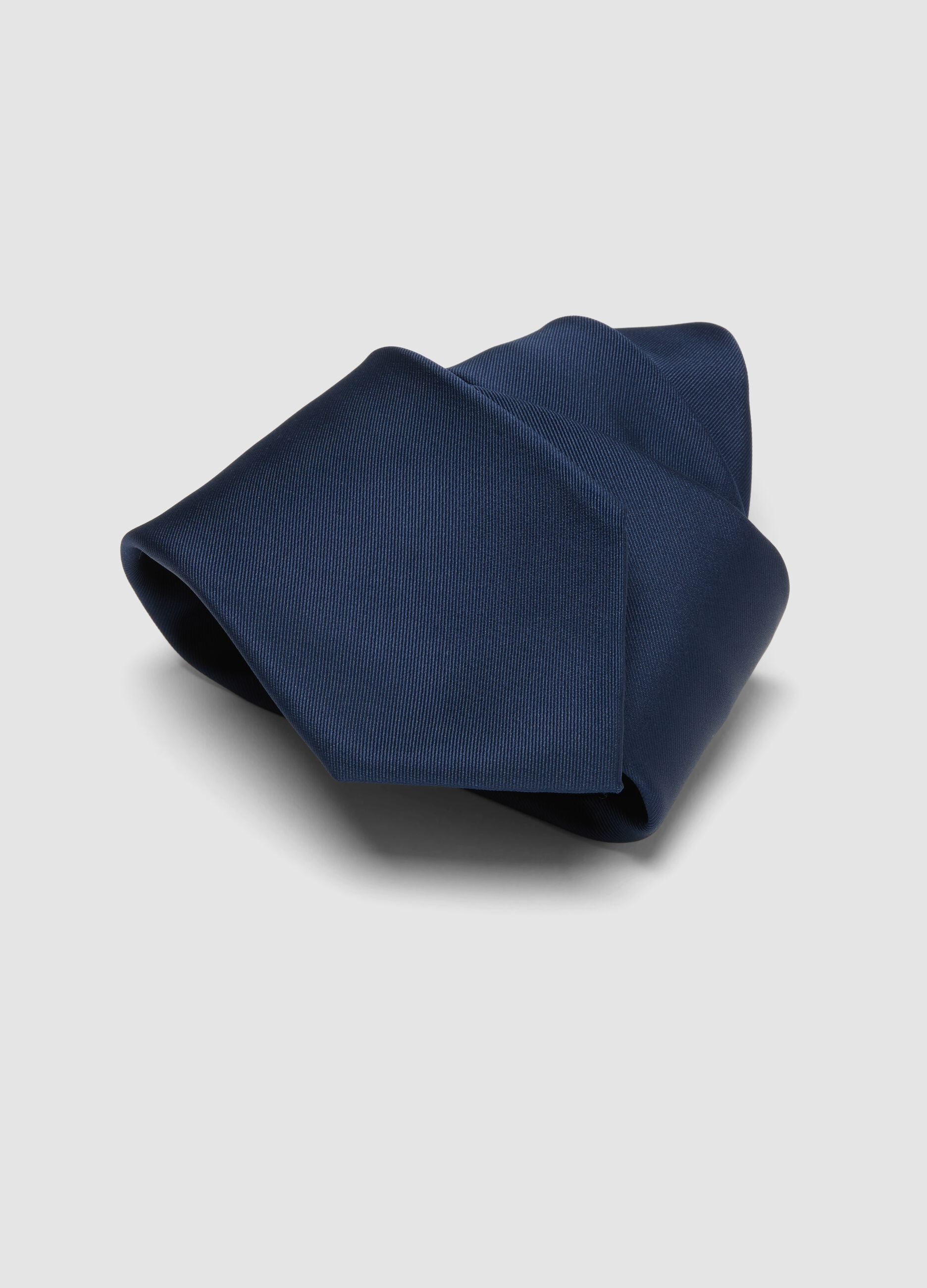 Blue tie with 7.5 cm blade
