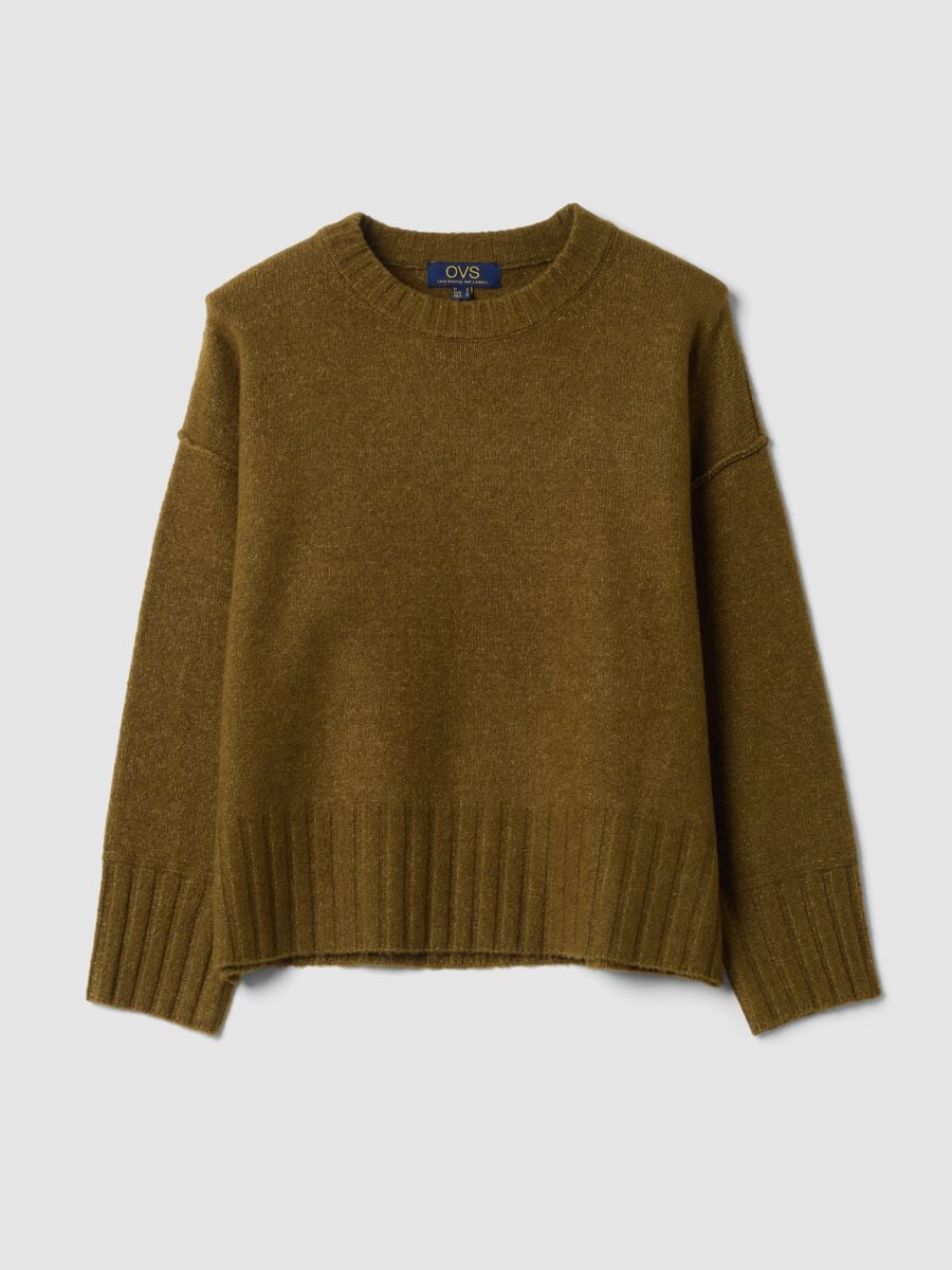 Green stretch-fabric oversized top_4