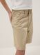 Shorts in puro cotone beige da ragazzo comfort fit_2