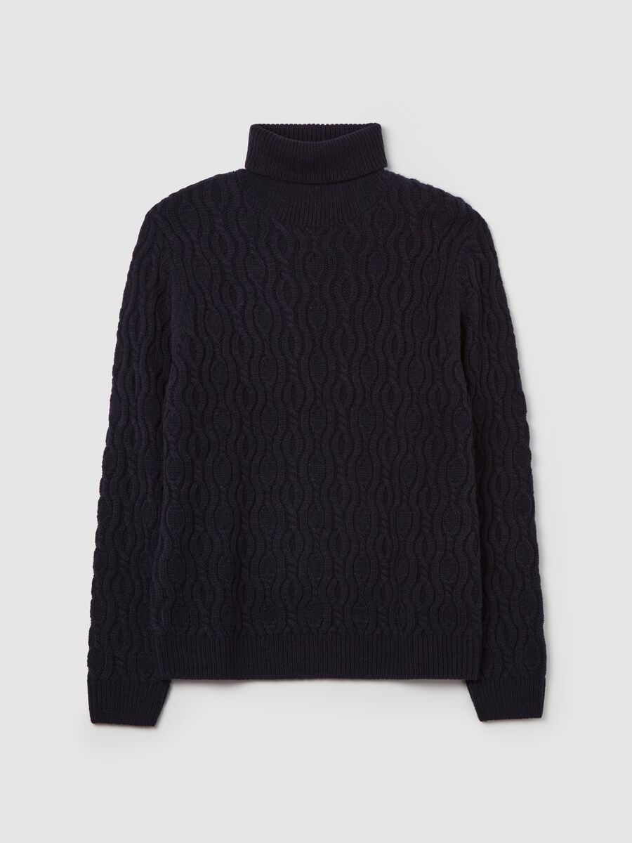 Pullover collo alto lavorazione ondulata_4