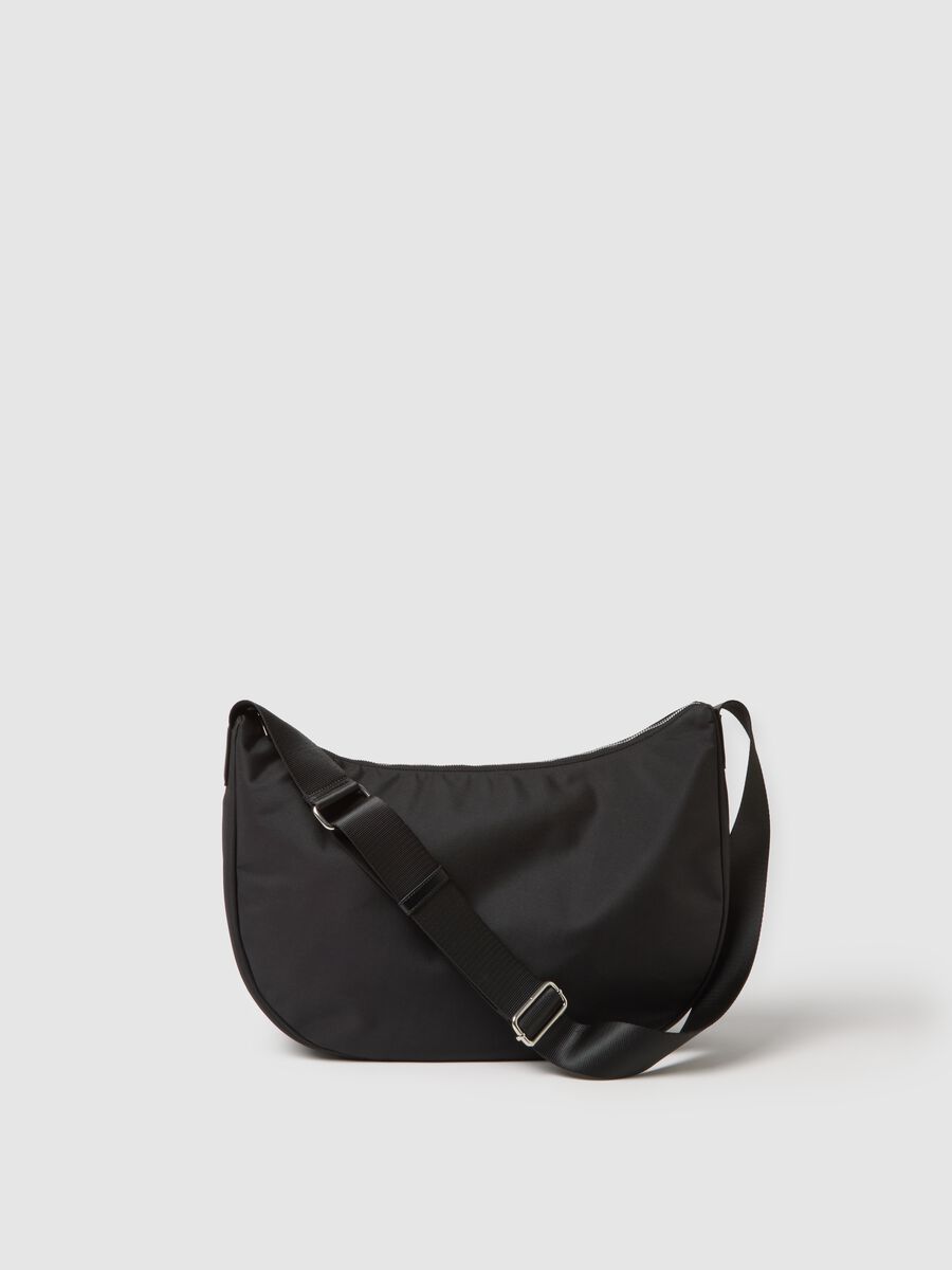 Black crossbody bag with adjustable strap_0