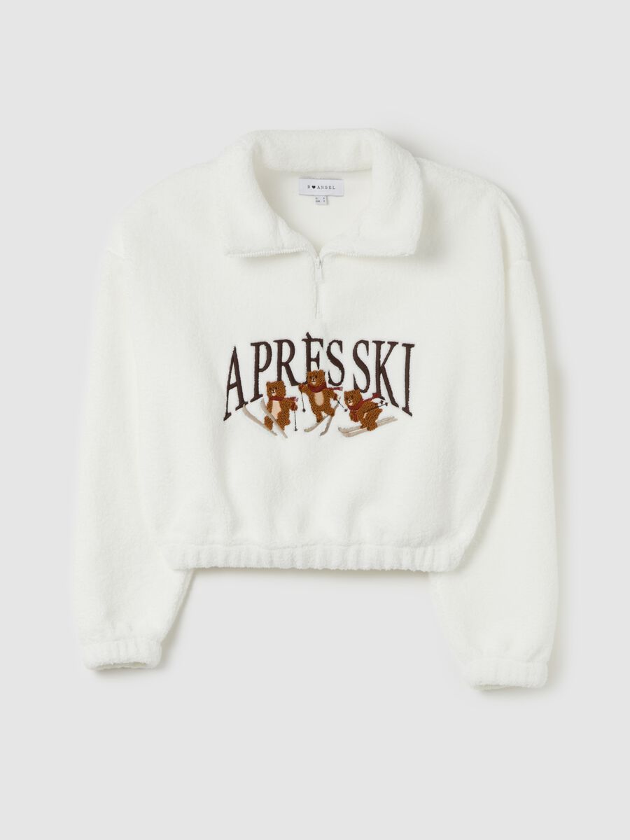 Half-zip sweatshirt in fleece_4