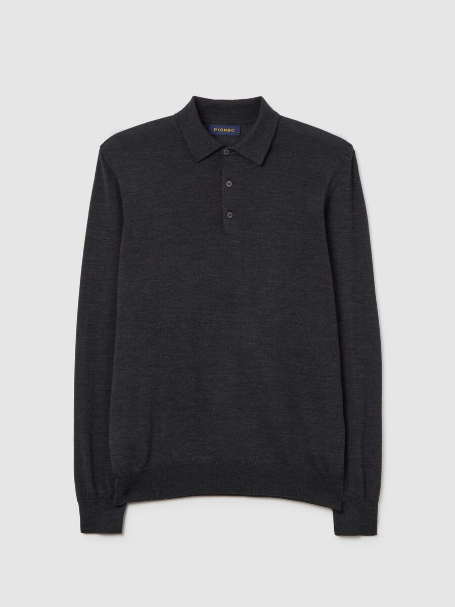 Black Merino Wool Sweater_0