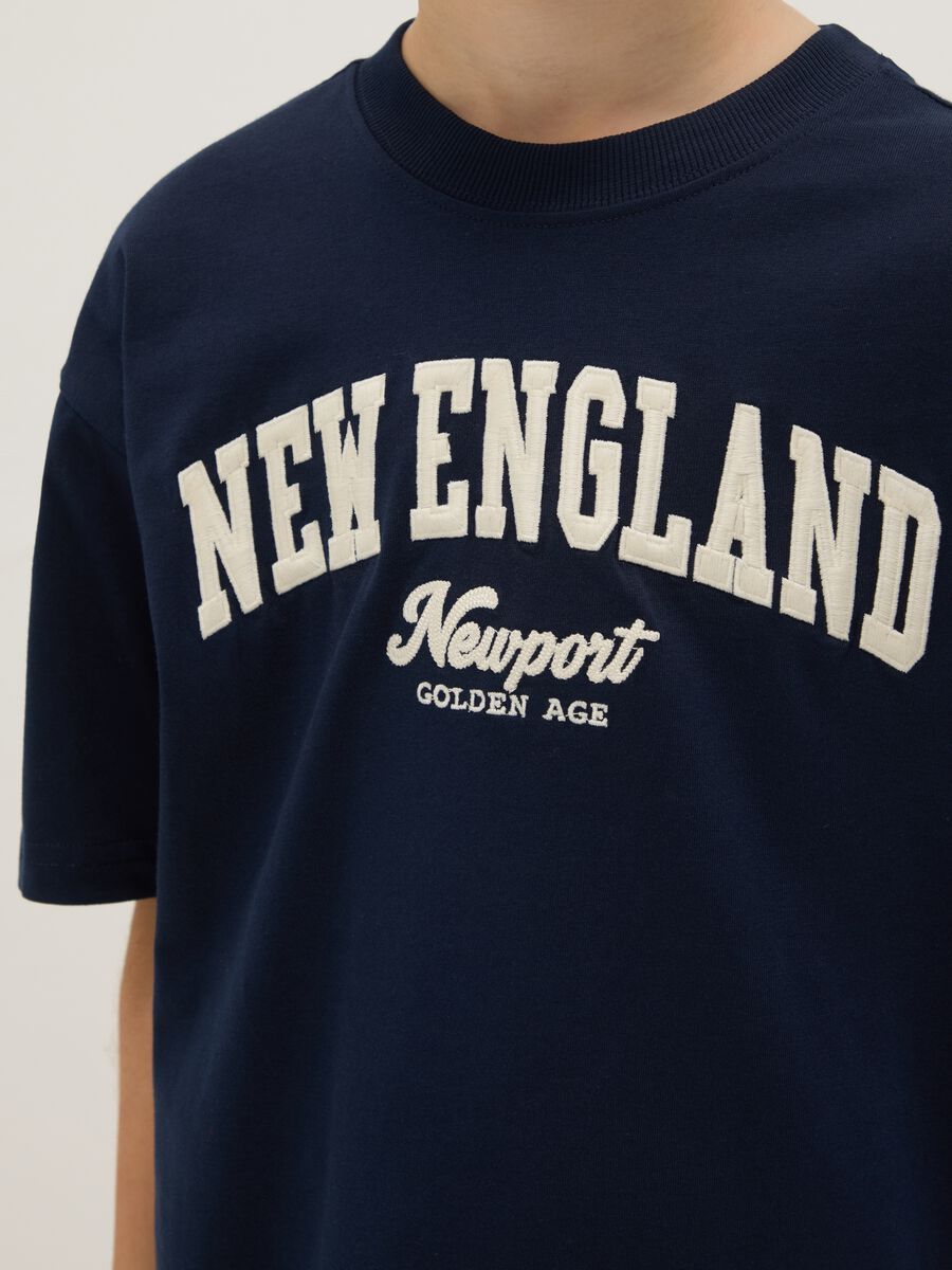 Boys' blue pure cotton T-shirt relaxed fit with print_2