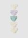 Pack of five multicolour briefs in pure organic cotton for baby girls and girls_0