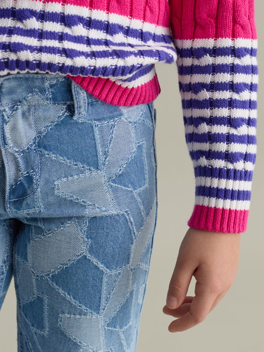 Straight-fit patchwork-effect jeans_3