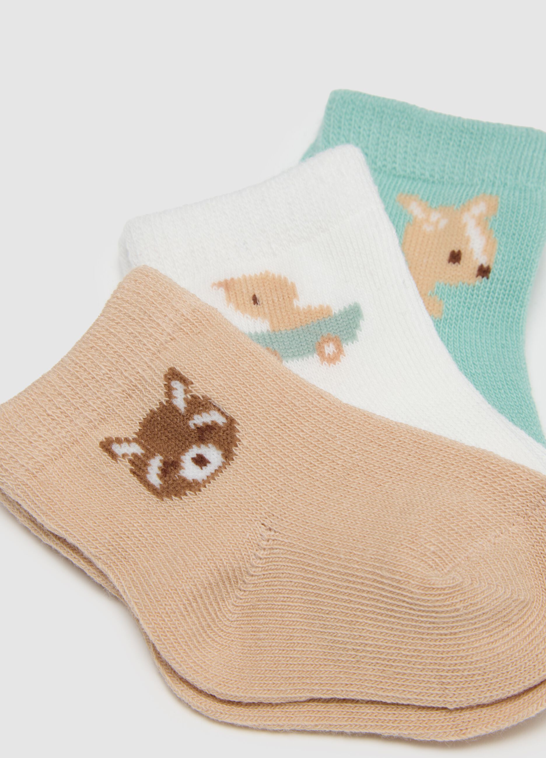 Multipack of newborn multicolour cotton blend socks