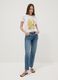 Regular fit white pure cotton t-shirt with print_1