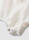 White linen and viscose blend baby bodysuit with mandarin collar_3