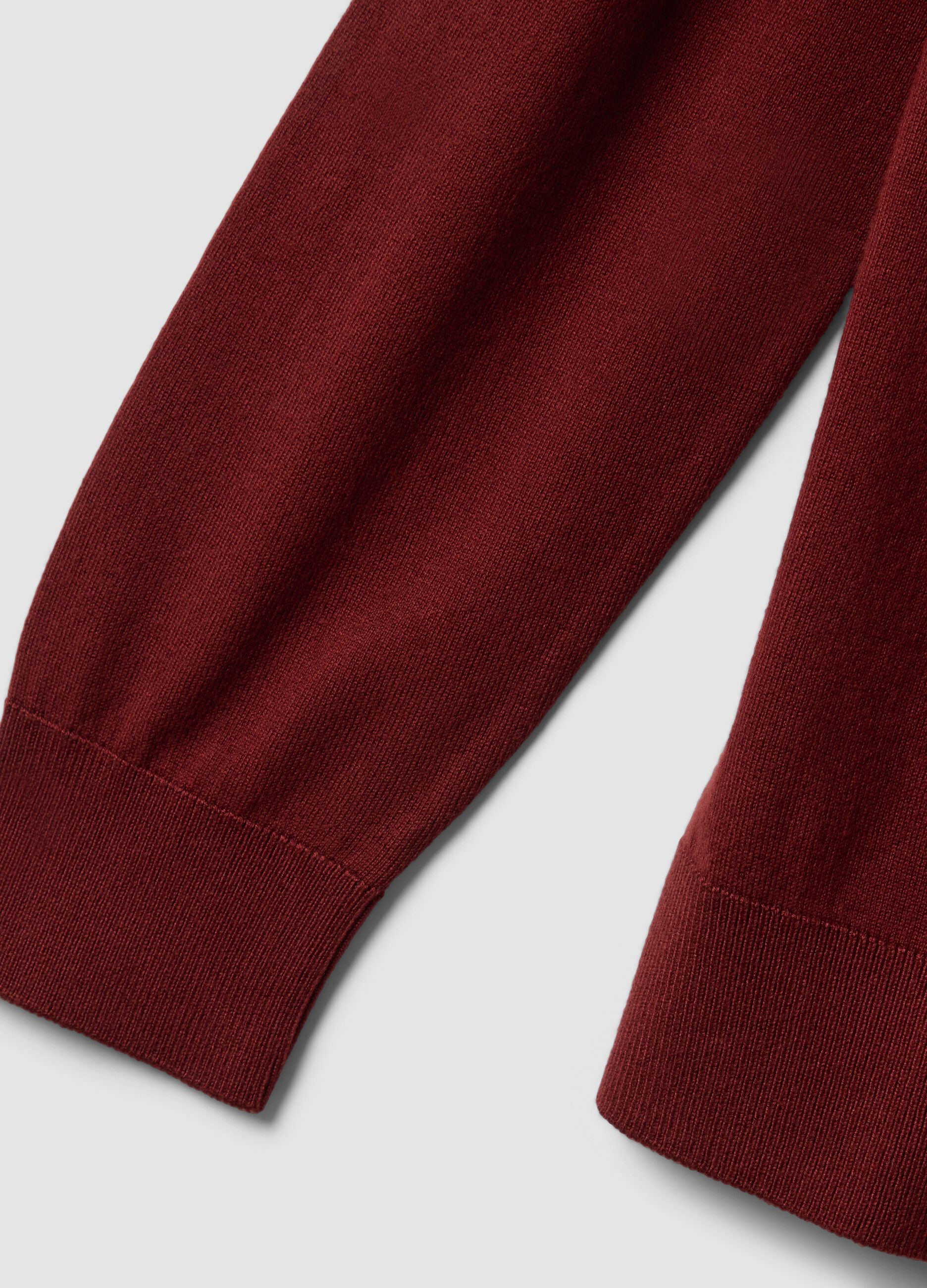 Maglia girocollo rossa in misto viscosa regular fit