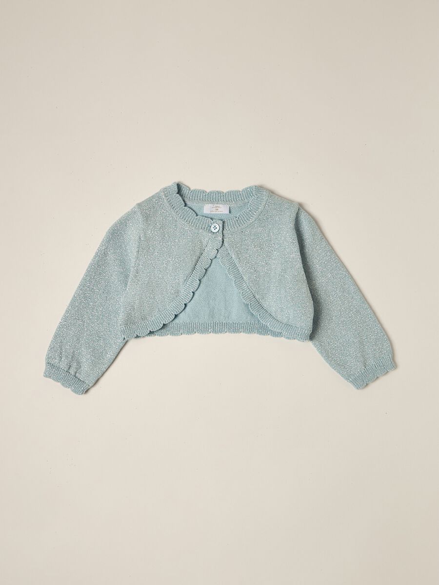 IANA newborn girl cardigan in cotton blend_0