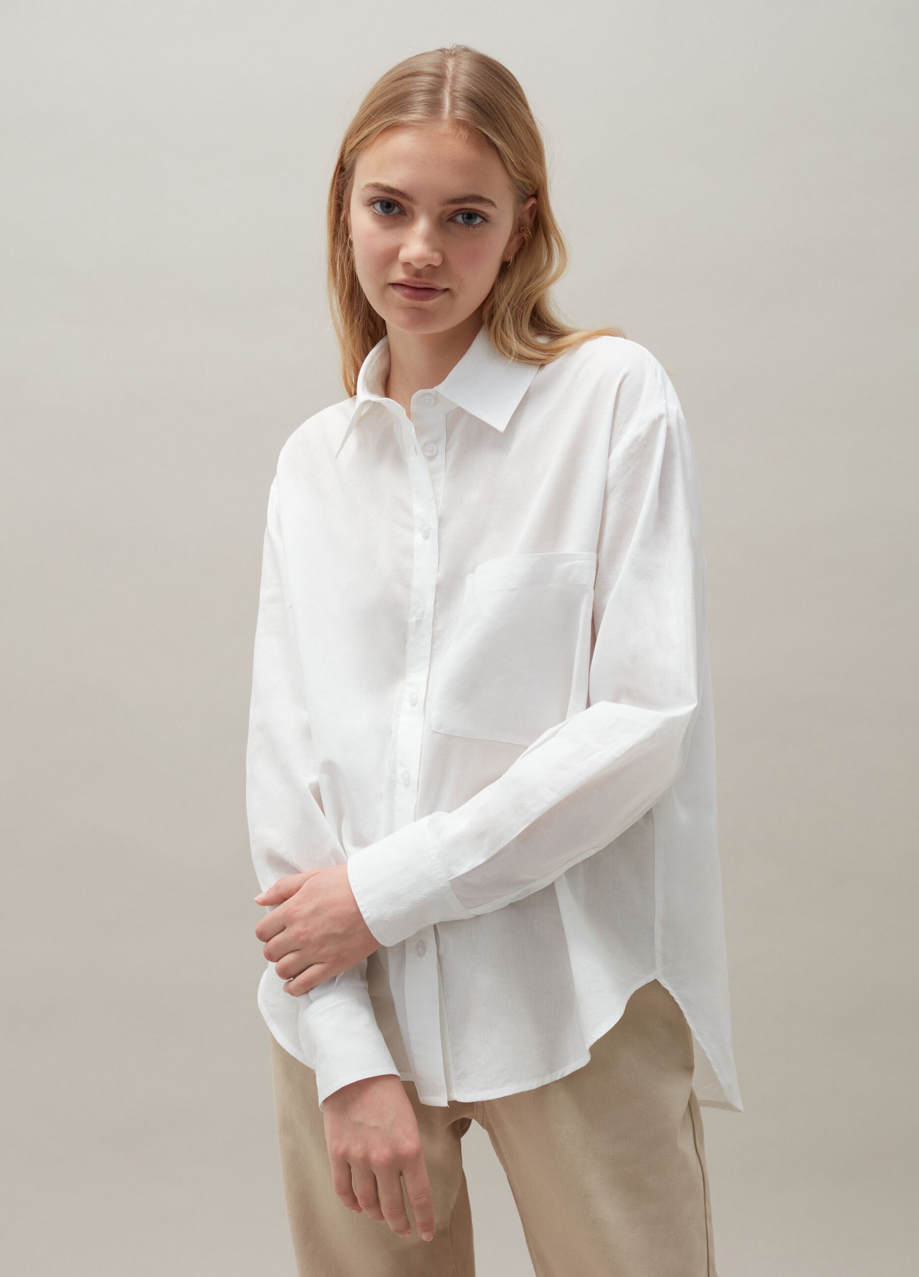 Camicia oversize in cotone Baby Angel