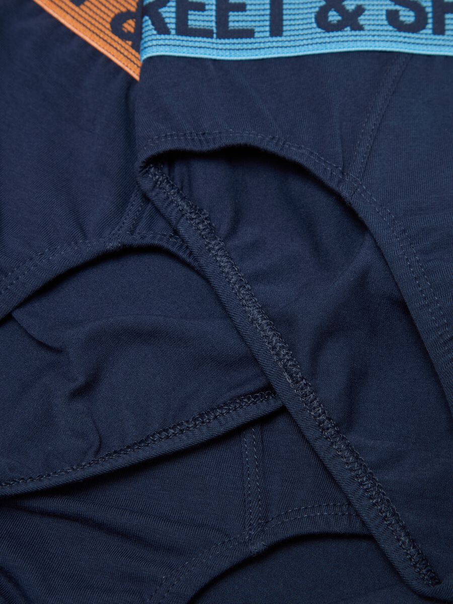 Tripack slip in cotone stretch con scritta _3