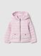 Girls' pink padded jacket regular fit with hood_0