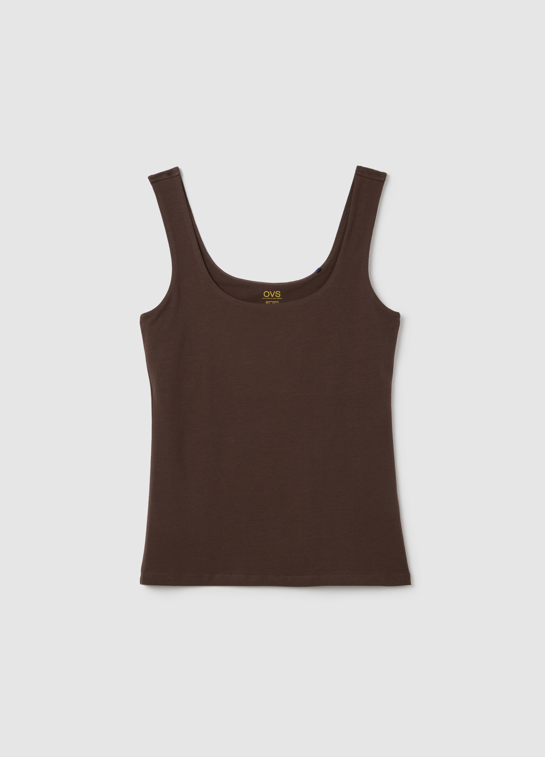 Women's Stretch Cotton Brown Top