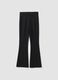 Leggings grigi flare fit in punto Milano di viscosa elasticizzata_4