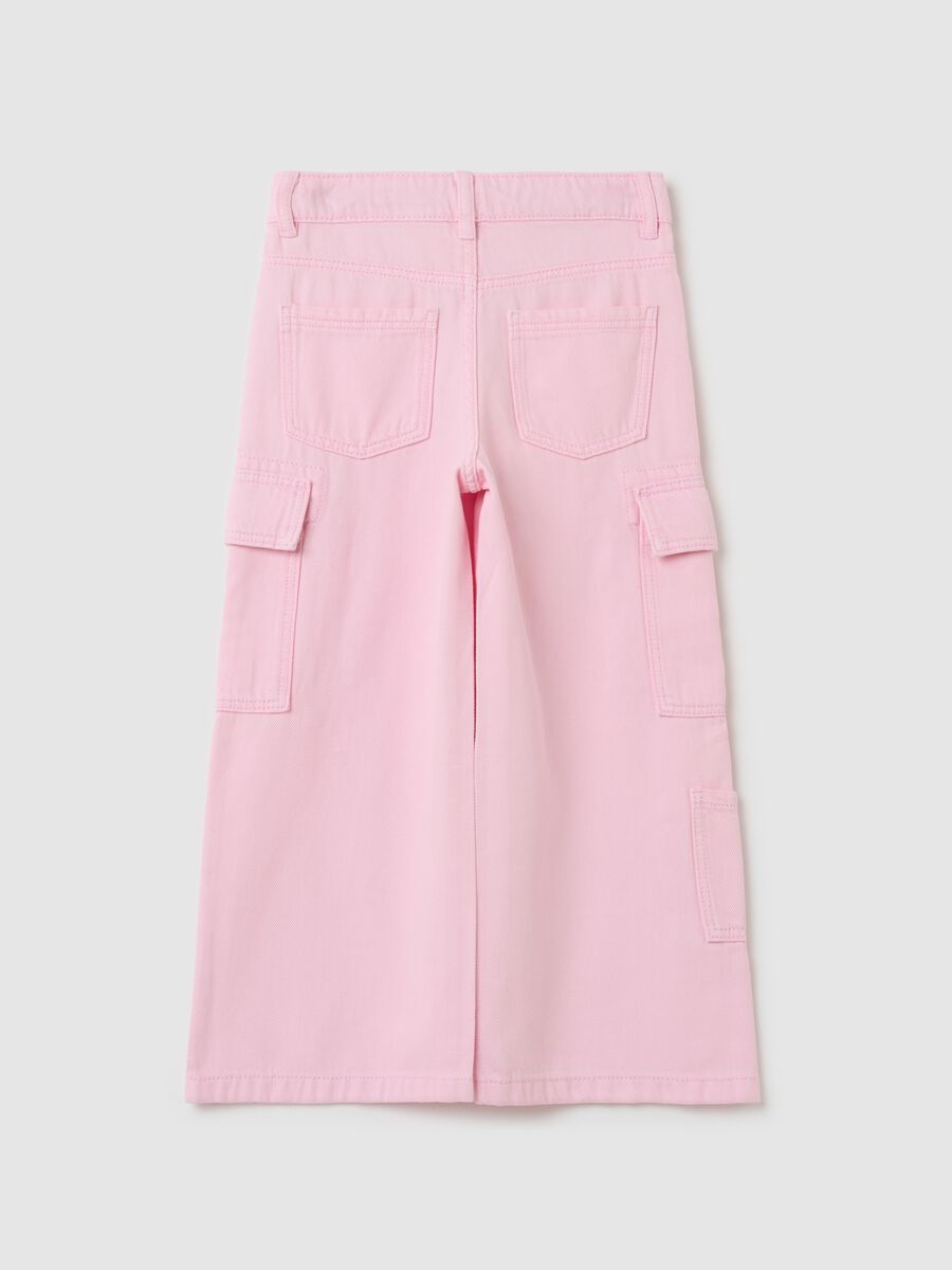Wide-leg cargo trousers in twill_1