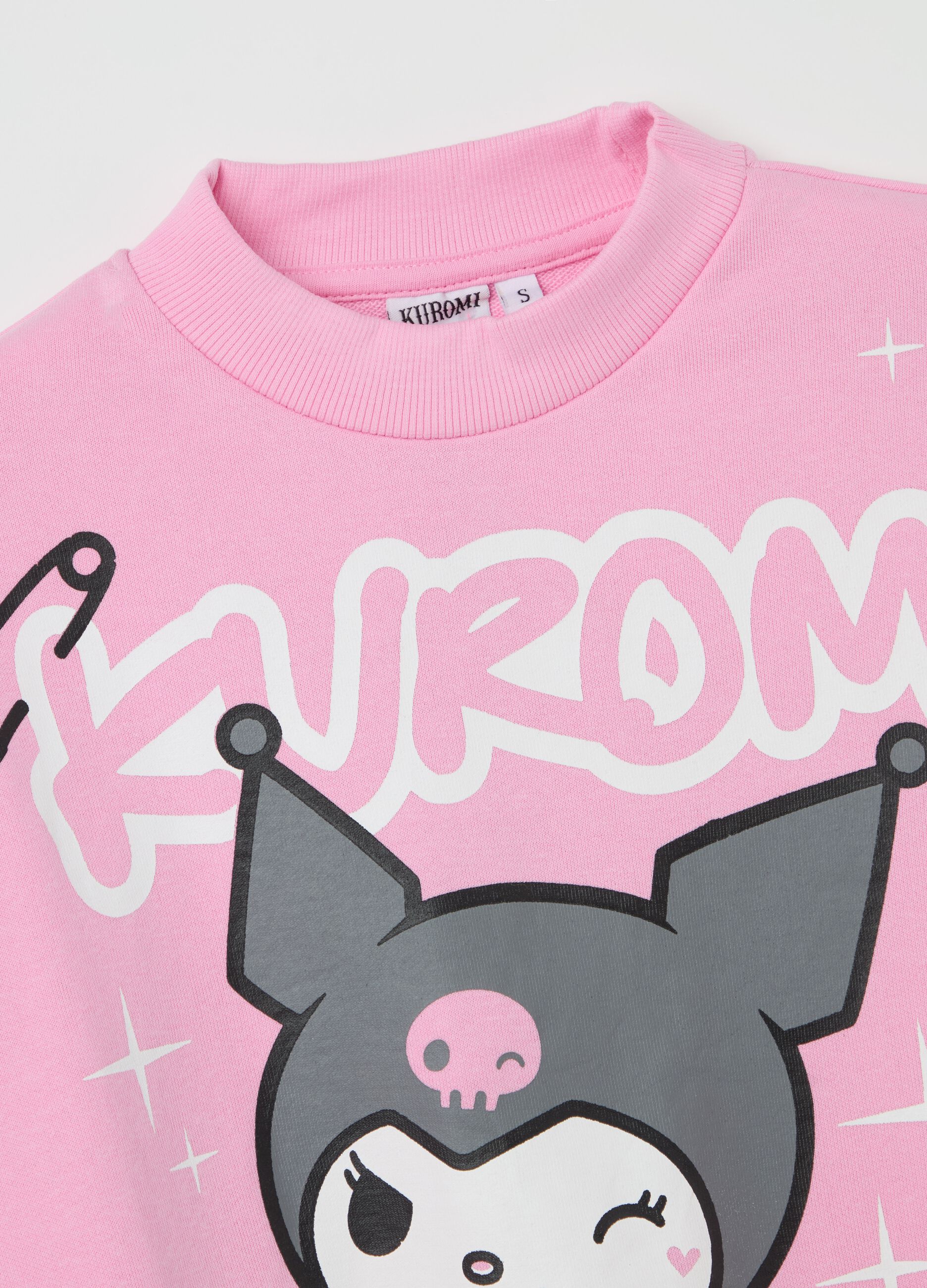 Pink sweatshirt with Kuromi print
