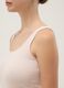 Beige regular fit stretch cotton tank top_3