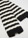 Girls' Black and White Striped Scarf_1