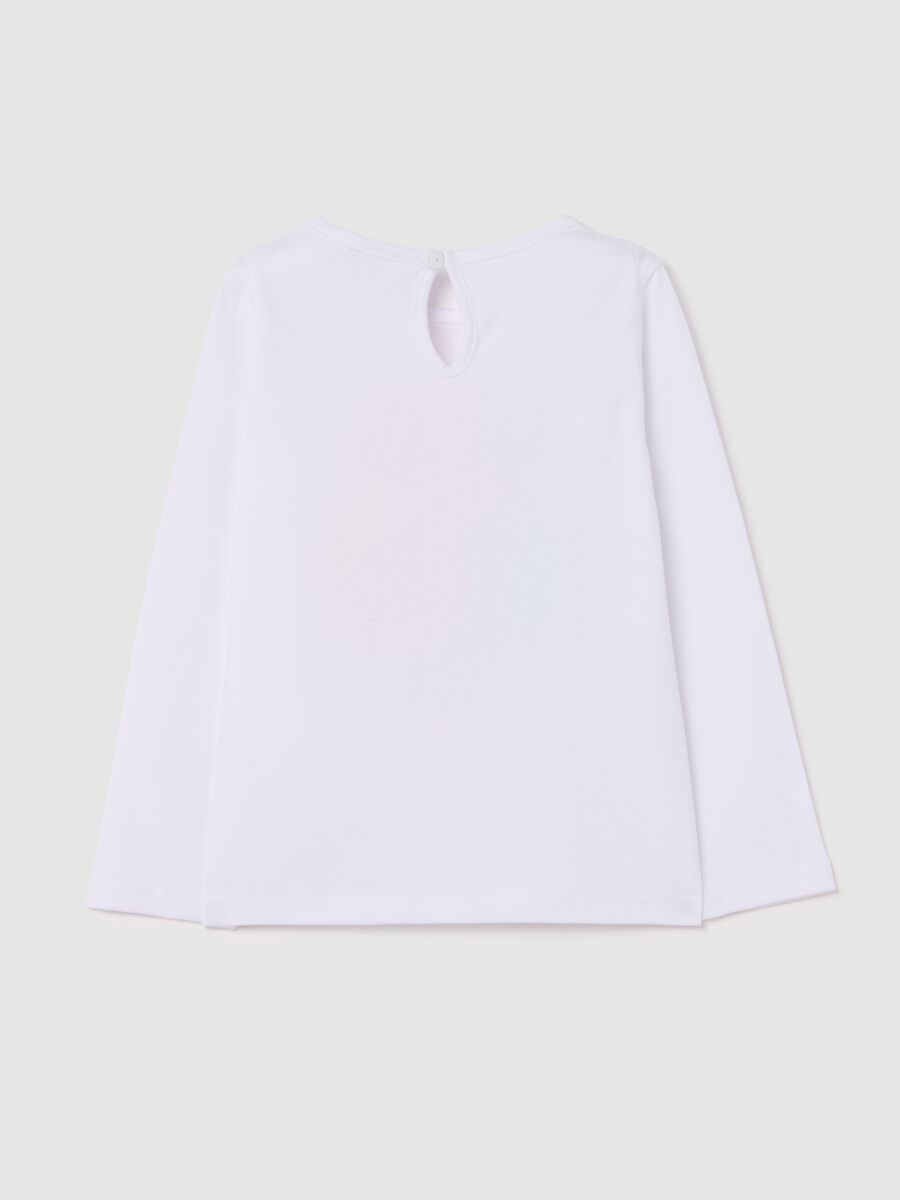 Long-sleeved T-shirt with glitter ice cream print_1