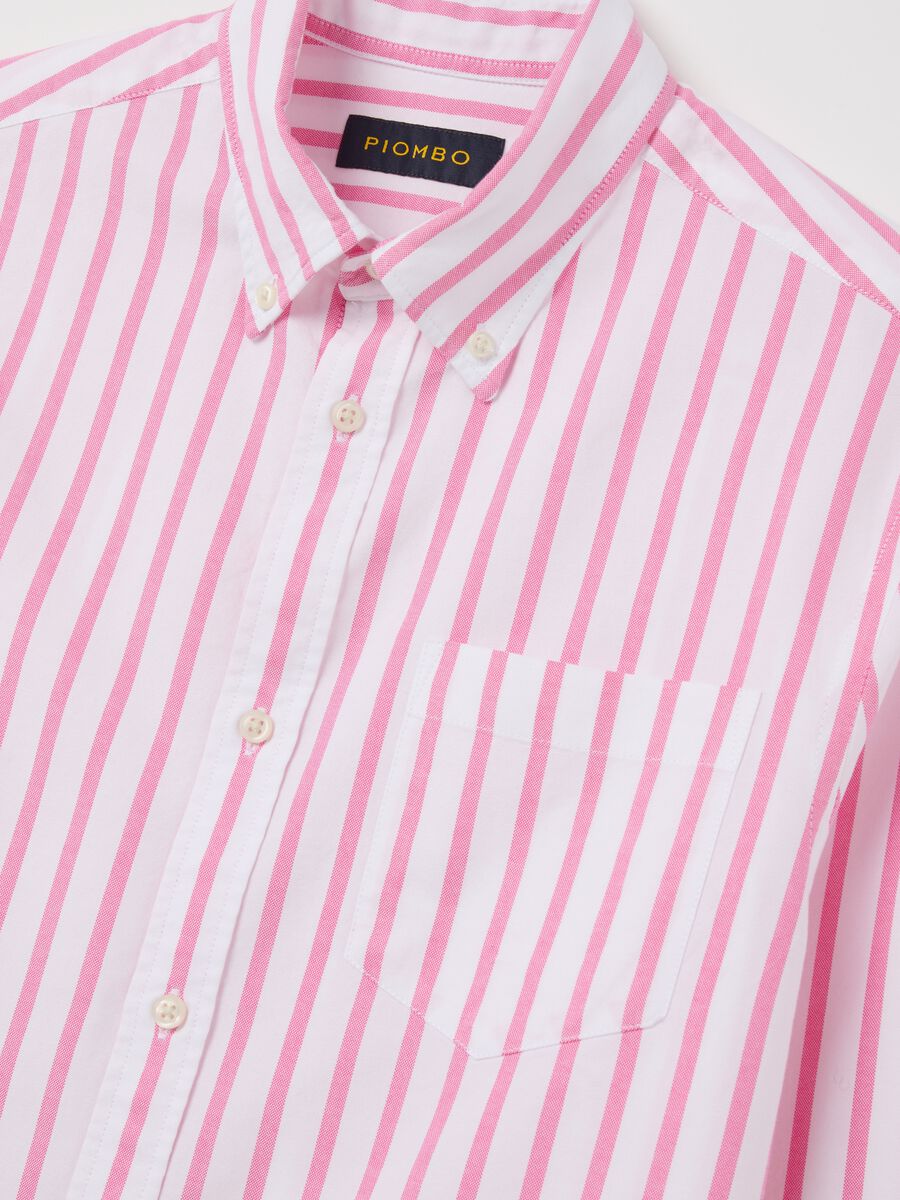 Striped button-down shirt with pocket_5