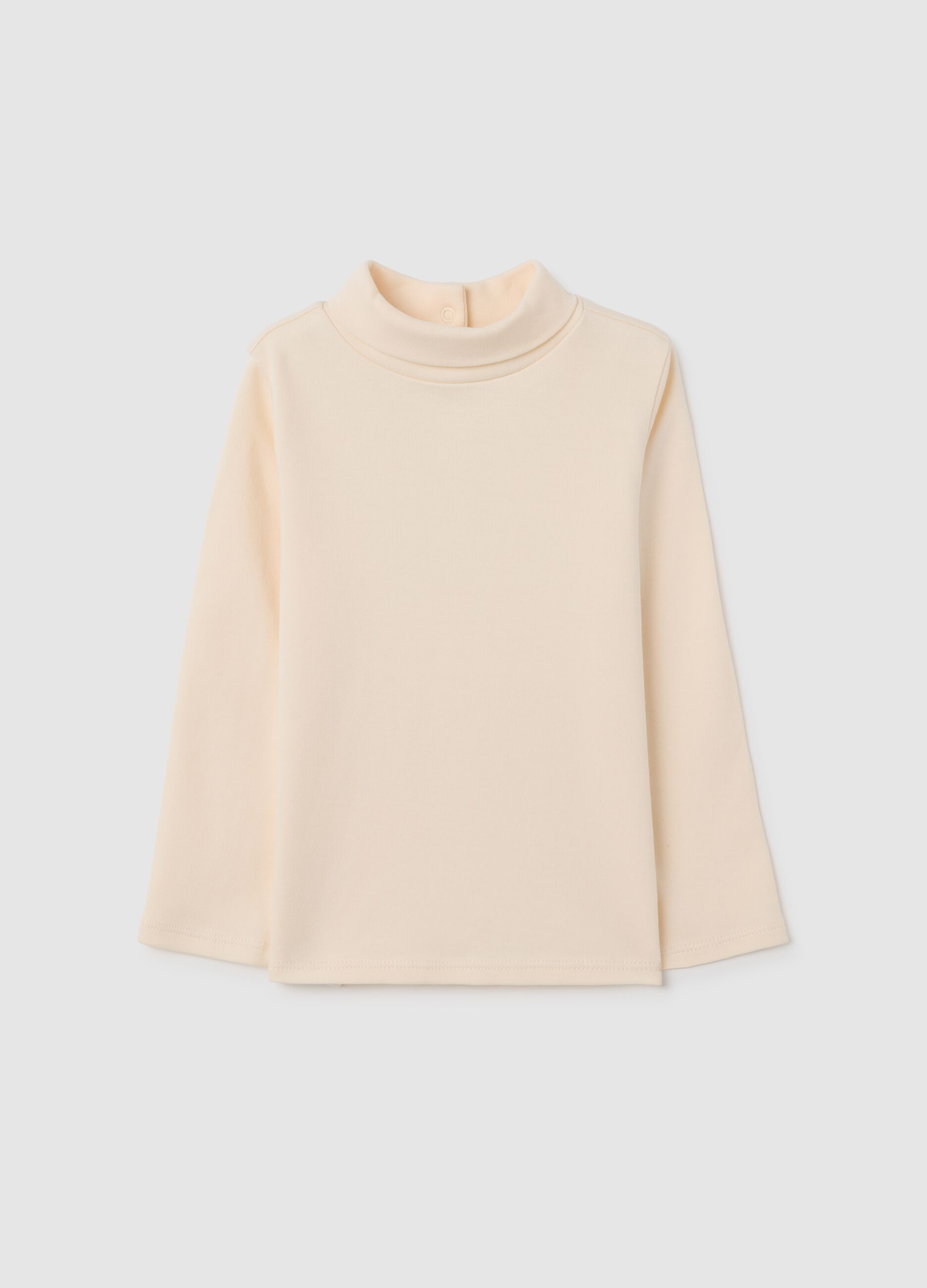 Baby girl's pure cotton beige regular fit t-shirt