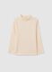 Baby girl's pure cotton beige regular fit t-shirt_0