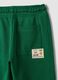 Pantaloni jogger verdi in puro cotone con vita elasticizzata per bambino_3