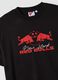 Regular fit pure cotton black short sleeve t-shirt Red Bulls_5