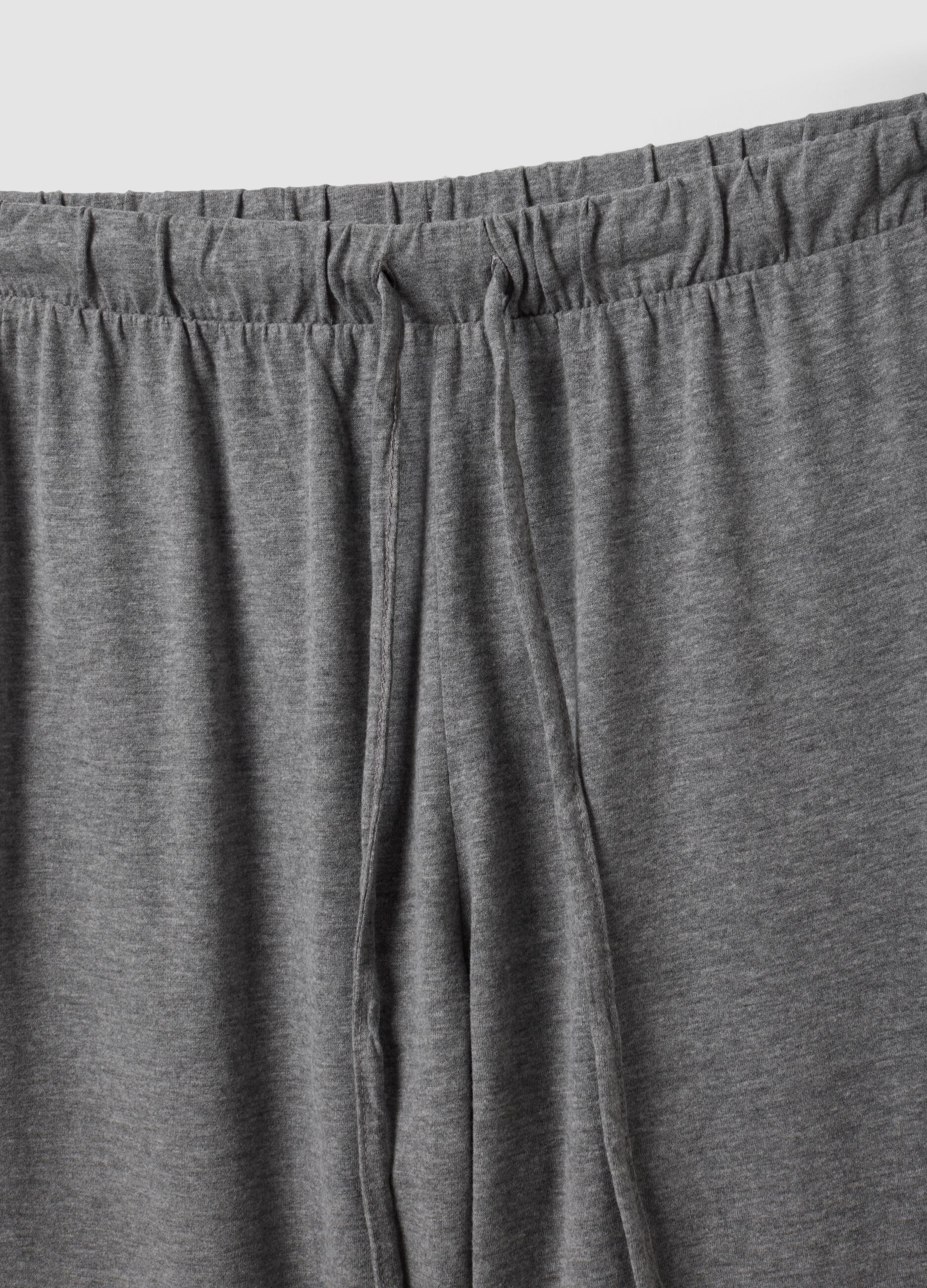Grey organic cotton and viscose blend pyjamas with teddy bear print