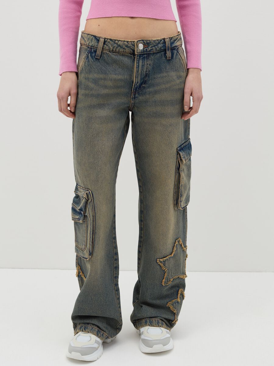 Cargo jeans with stars application_1