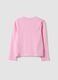 Pink pure organic cotton T-shirt with star print for girls_1