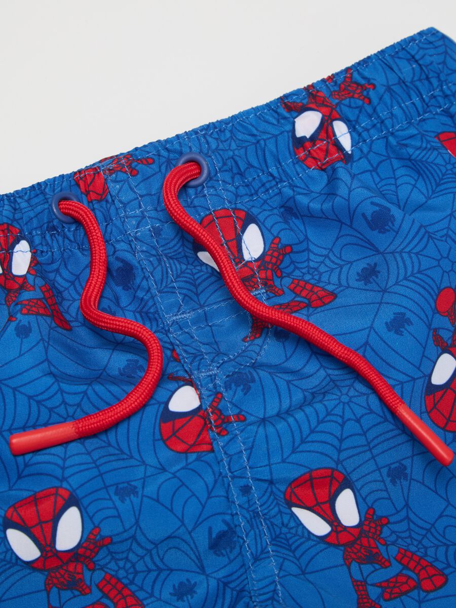Children's Swimsuit in Multicolour Fabric with Spider-Man Print_2
