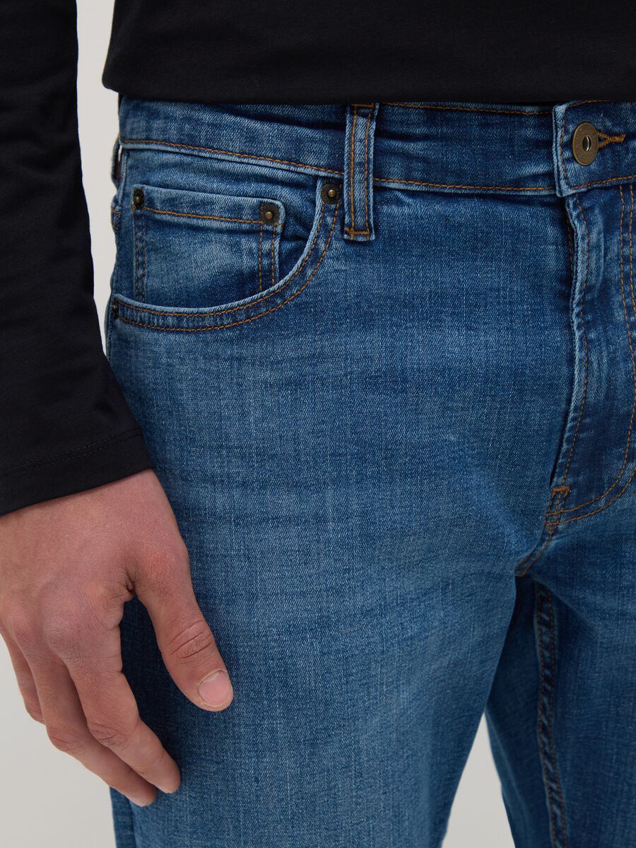 Slim fit stretch cotton blue jeans_3