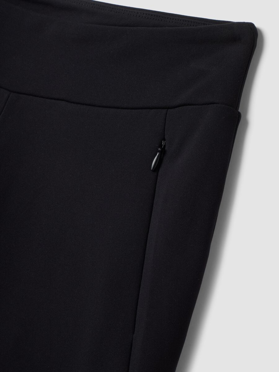 Pantaloni neri wide leg in tessuto elasticizzato ALTAVIA STUDIO_6