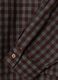 Camicia marrone a quadri in viscosa elasticizzata regular fit_1