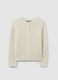 Girls' White Regular Fit Cardigan_0