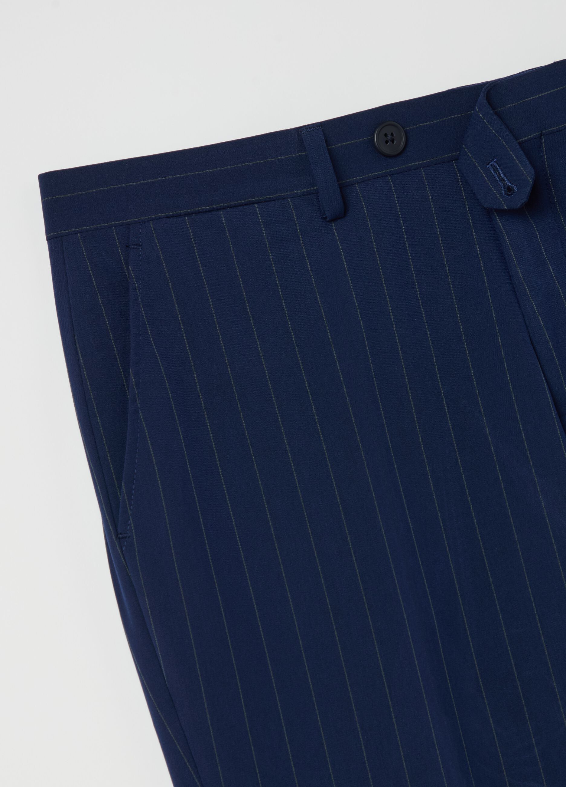 Pantalone gessato easy fit