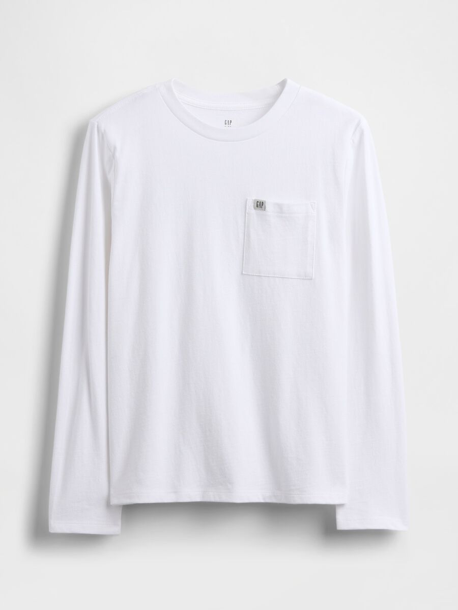 White long-sleeve cotton shirt_0