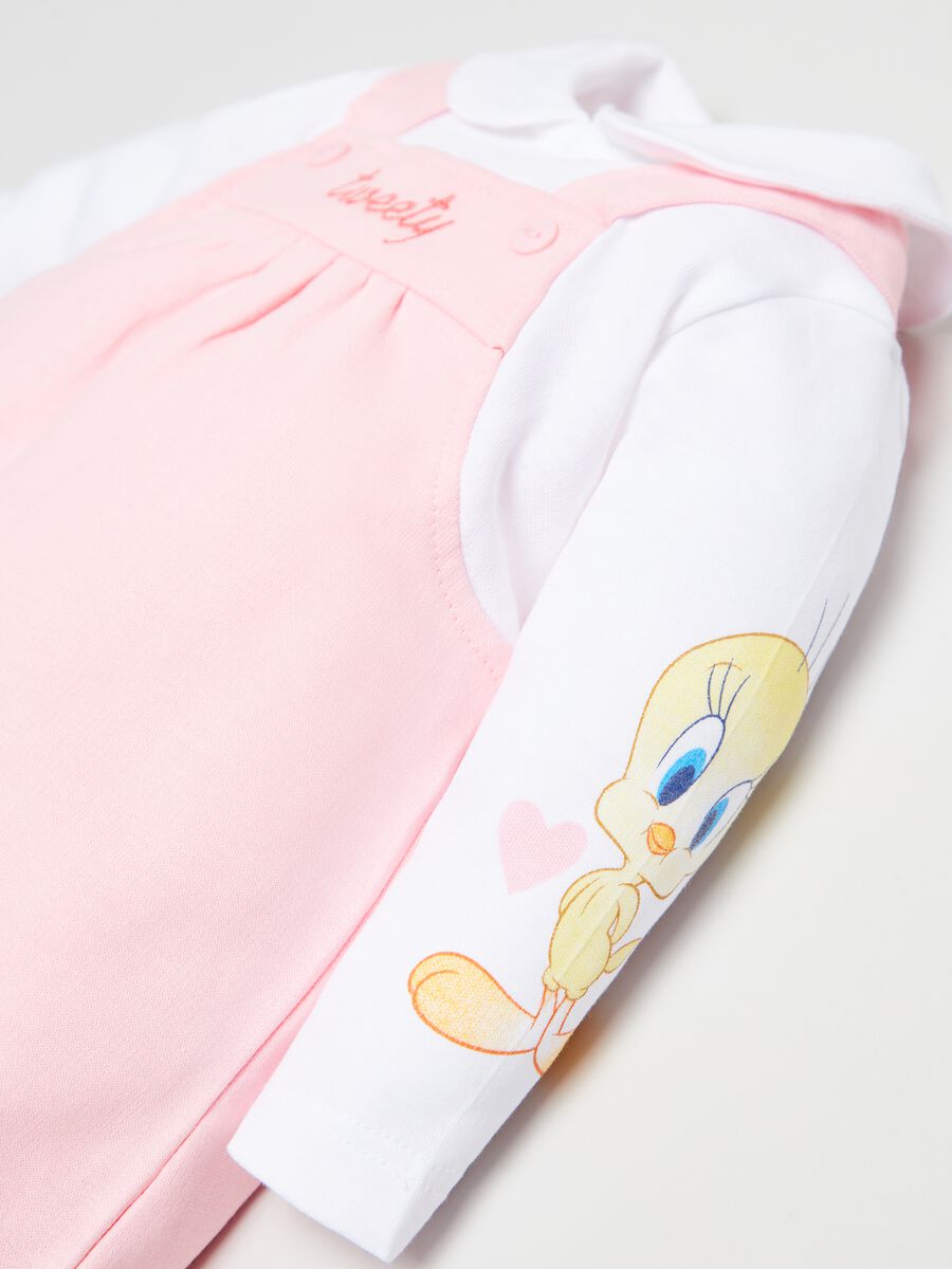 Tweety Pie T-shirt and dungarees set_1