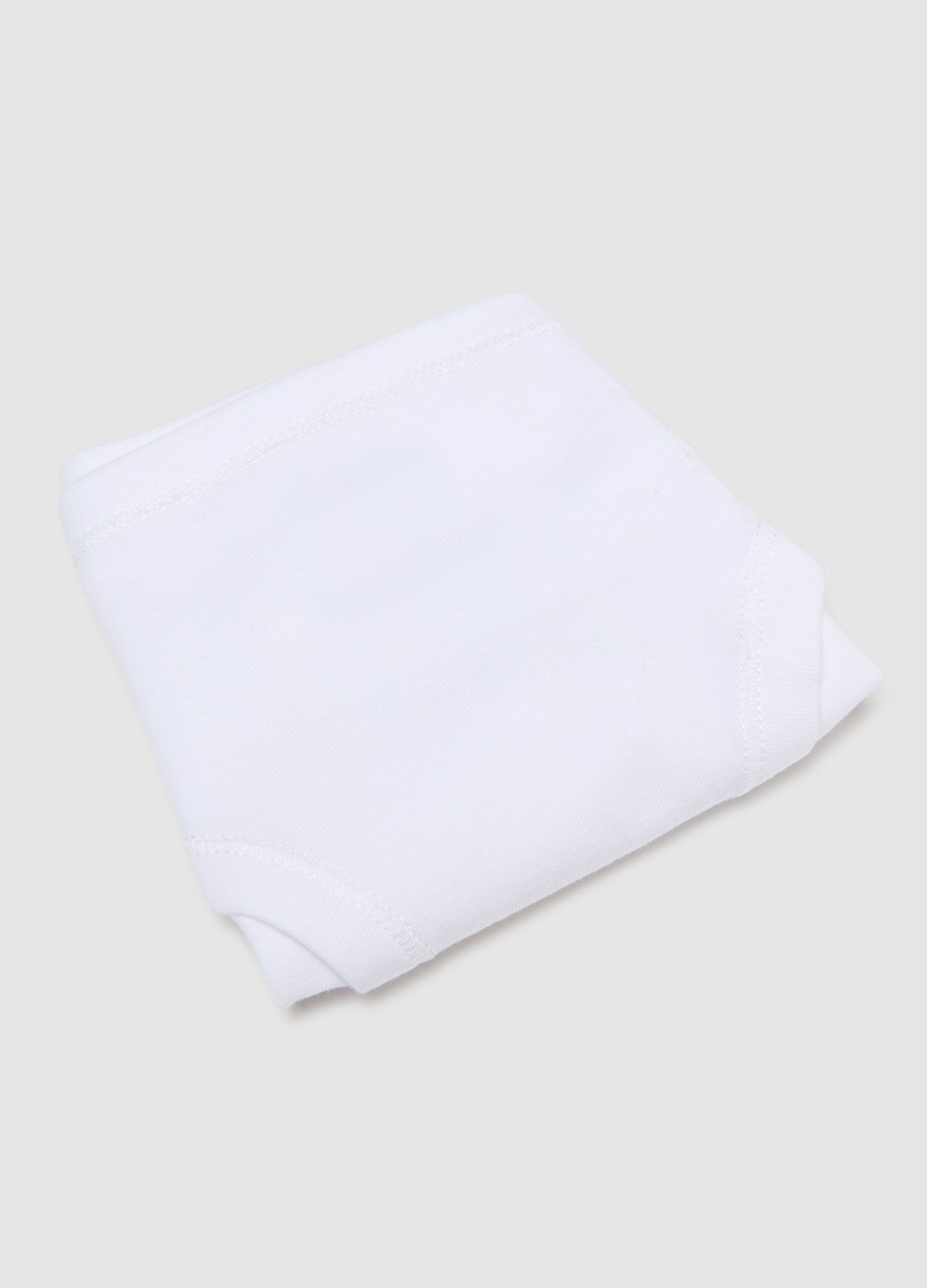 Girl's white cotton stretch regular fit briefs