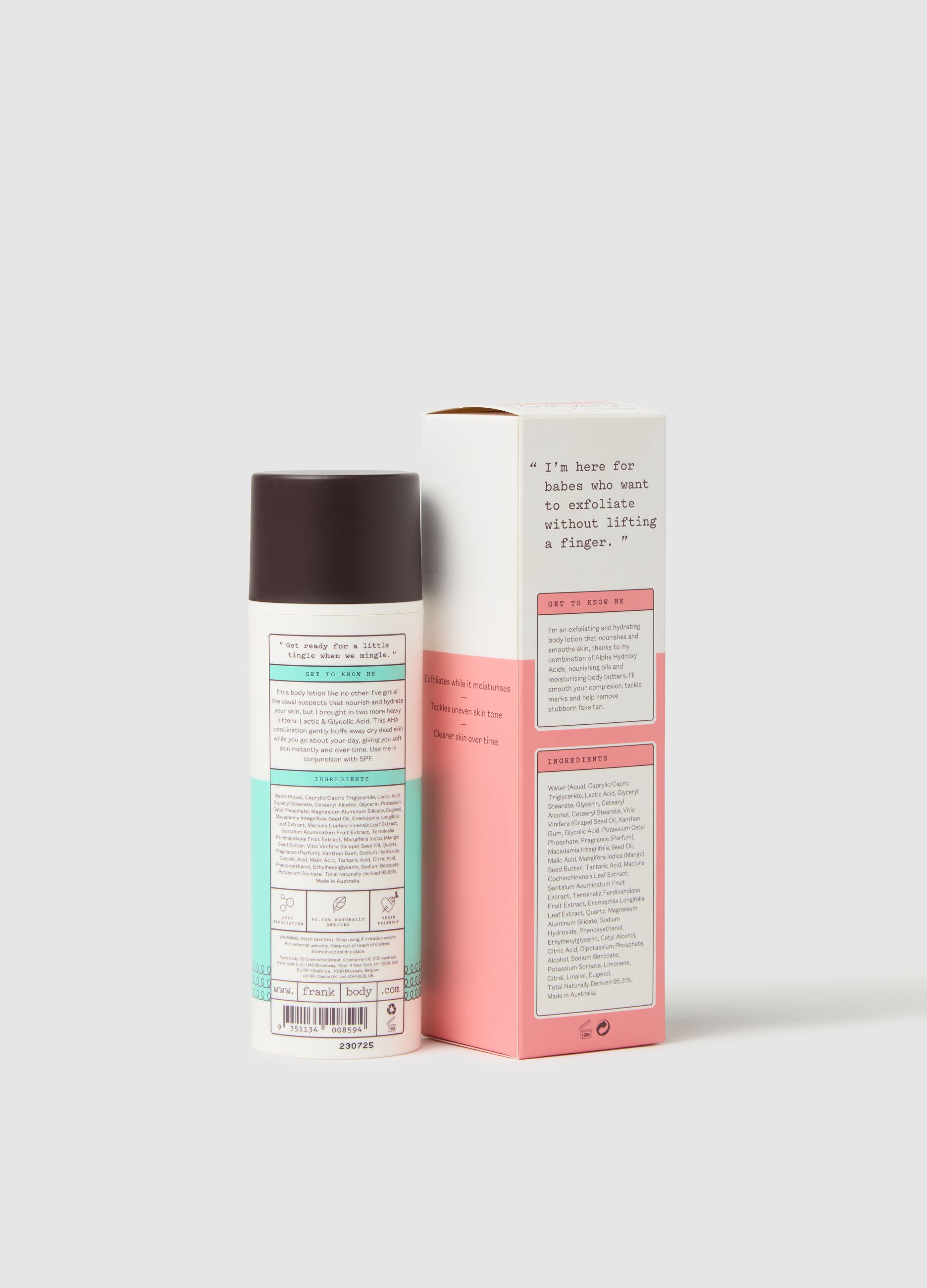 Exfoliating body lotion