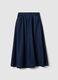 Long blue denim pure cotton skirt regular fit_4