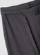 Grey stretch-viscose formal trousers with belt_1
