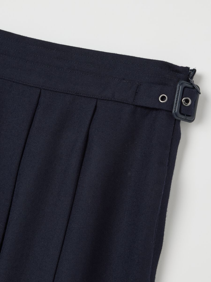 Blue Long Skirt in Viscose Blend_5