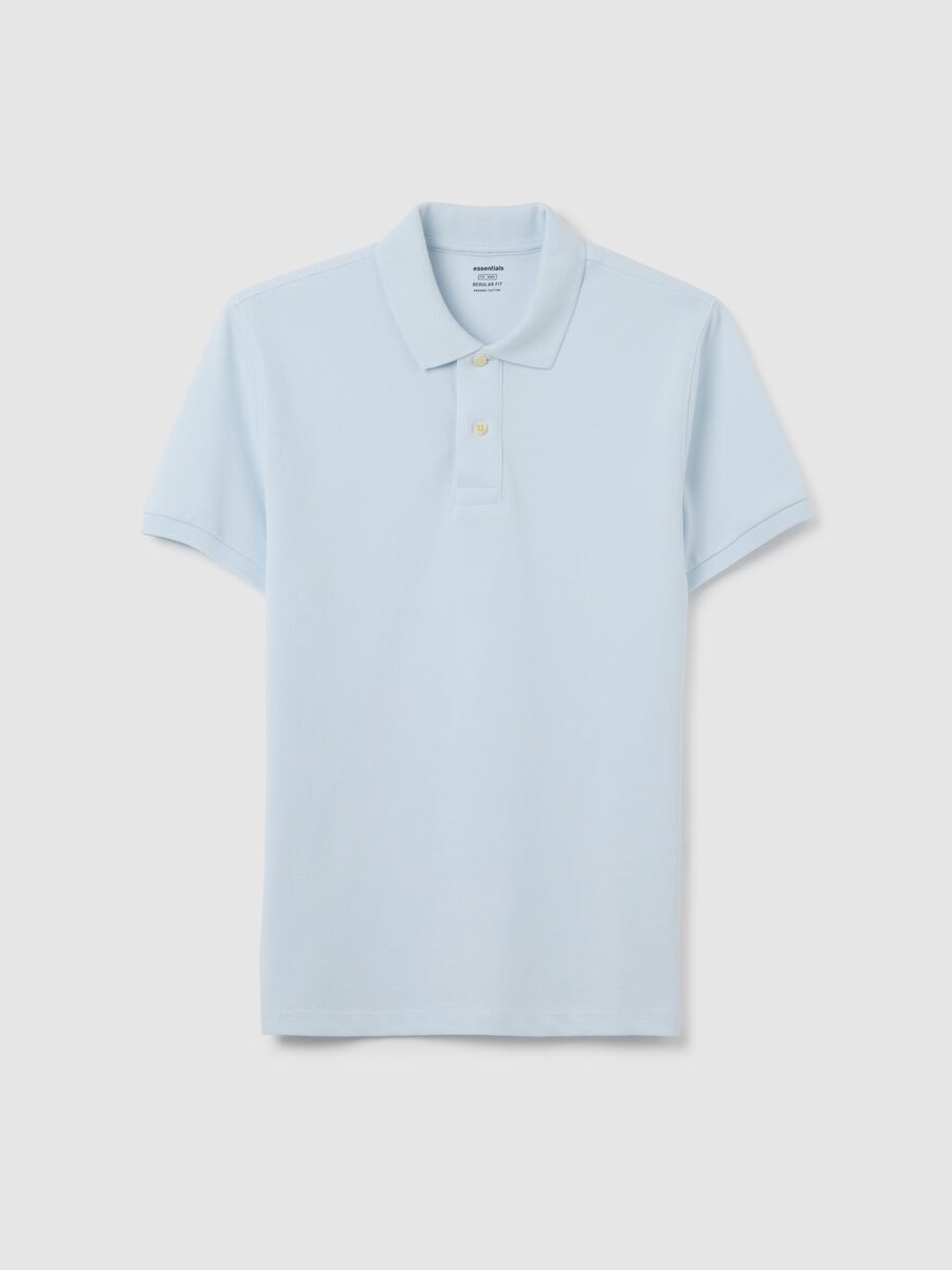 Men’s sky blue pure cotton polo regular fit_0
