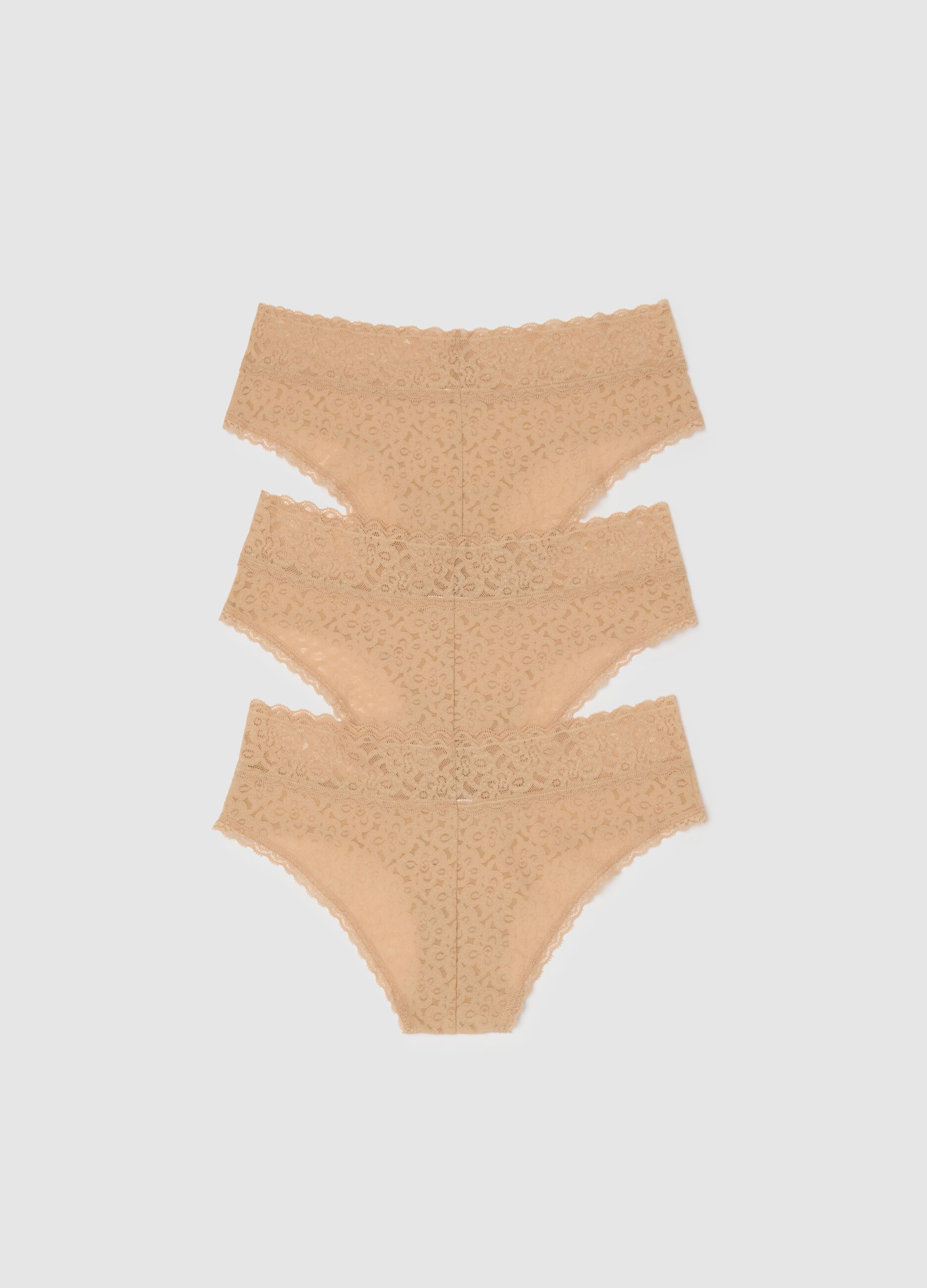 Tripack culotte in pizzo
