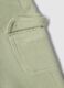 Baby green cotton-blend cargo shorts, regular fit_3